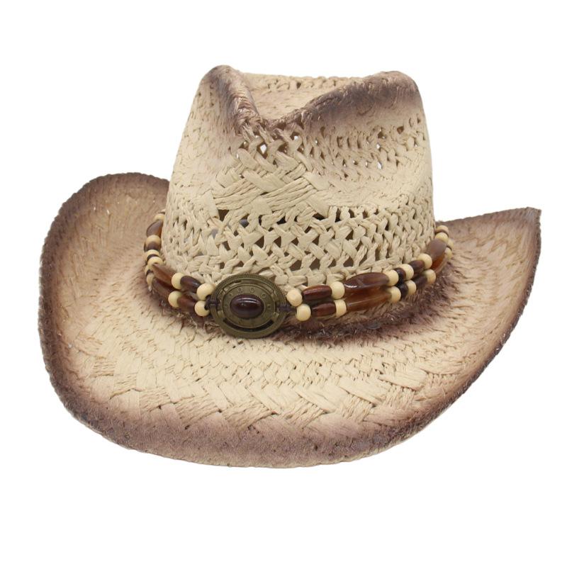 Men And Women Western Cowboy Straw Hat Outdoor Travel Beach Sun Hat Sun Hat