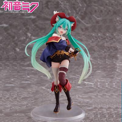 Anime Hatsune Miku Figure Fairy Tale Wonderland Hatsune Miku Puss In Boots Kawaii Action Figure Adult Collection Model Toy Gift