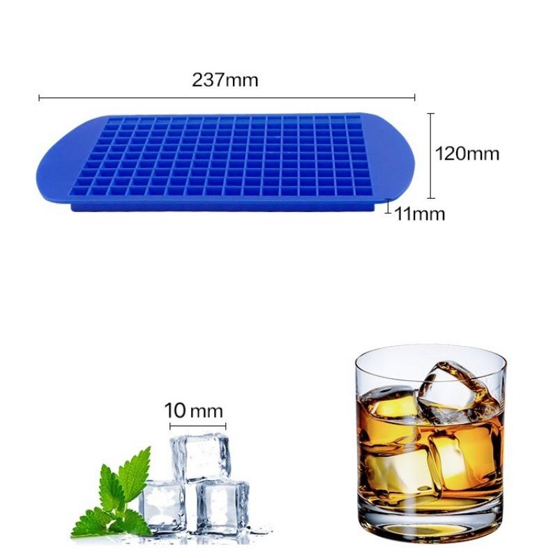 160 Ice Silicone Mold Compartments Silicone Ice Compartment Mini Cubes Crushed Collapsible Ice Cube Mold Kitchen Popsicle Mold