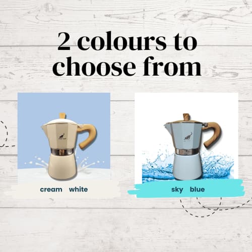 Dragon Horse Stovetop Espresso Maker and Moka Pot, 6-Cup Capacity (300ml), Enjoy Delicious Coffee at Home or Outdoors, Perfect for Camping, Compact, S