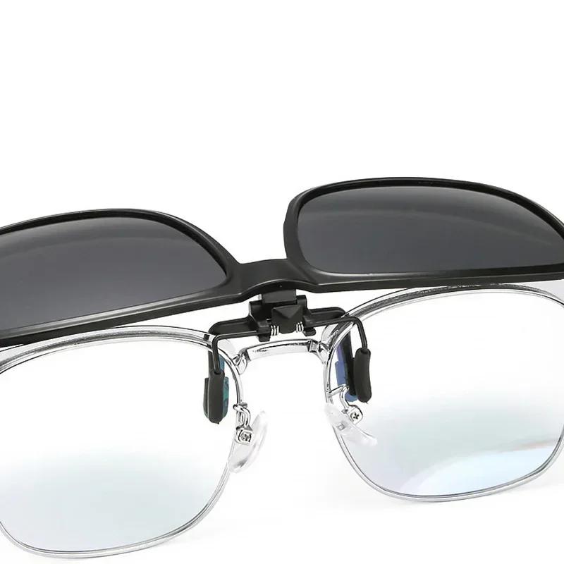New Retro Clip-on Sunglasses TR90 Clip-on Eyewear Driving Sunglasses with Sunshade Lenses Eyeglasses Universal