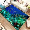 3D-Teppich mit Meeresboden, Unterwasserwelt, Delfin- und Schildkrötenmotiv, Teppich für Wohnzimmer, Schlafzimmer, Sofa, Fußmatte, rutschfeste Bodenmatte für Kinder
