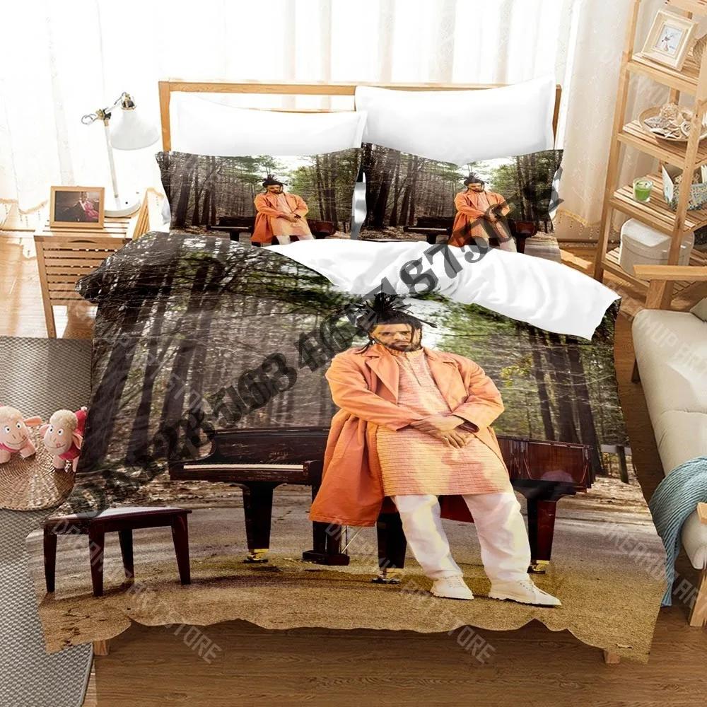 3D Print J Cole Bedding Set Single Twin Full Queen King Size Bed Set Adult Kid Bedroom Duvetcover Sets 3D Print Anime Bed Sheet