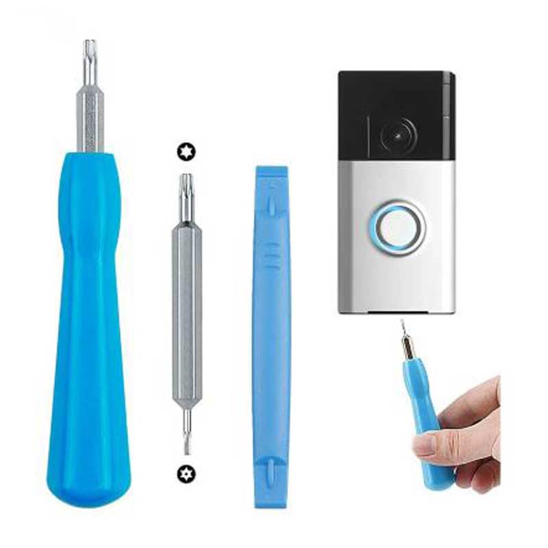 1 Set Video Doorbell Screwdriver Set with Pry Bar Replacement Screwdriver Kit for WiFi Video Doorbell Battery WiFi Replacement
