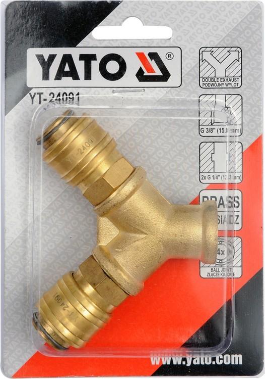 YT-24091 YATO brass splitter connector