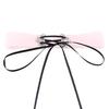 Wide Velvet Choker, Hollow Alloy Pendant Soft Velvet Streetwear Neck Collar