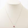 Walk Platinum Necklace with Natural Ruby 1 Carat Authenticity Card Pt850 Screw Chain [Jewelry Shinsaibashi] Pendant, Included,