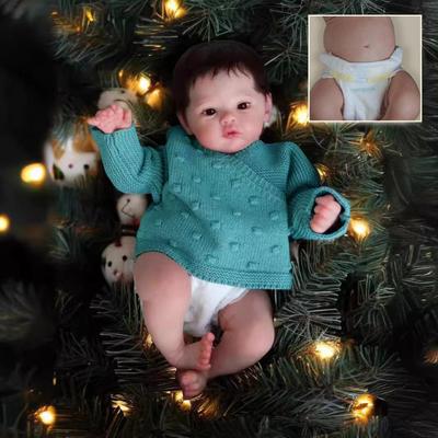 48 cm câlin coton/corps entièrement en vinyle prairie Reborn bambin poupée porter pull vert réaliste veines visibles nouveau-né bébé fille poupée enfant jouet d'éducation précoce