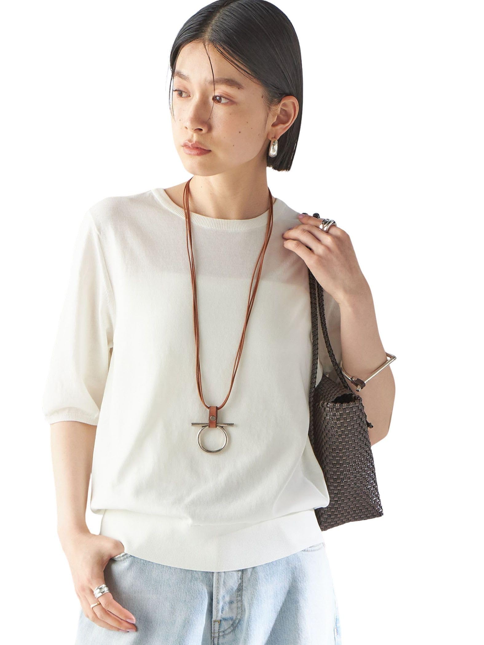 

SHIPS for women Ice Cotton Short Sleeve One Size Pullover, 316320492, Off-White,