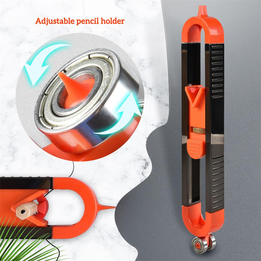 ABS Profile Scribing Ruler Irregular Portable Gauge Shape Measuring Woodworking Profiler Attachments Essentials