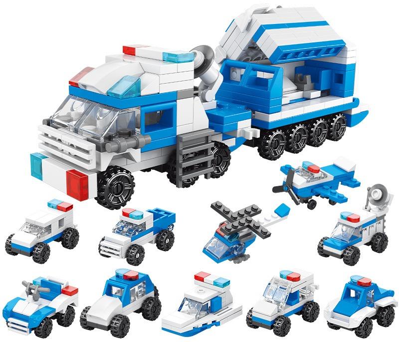 10 IN 1 Building Blocks Children's Cognitive Ability, Assembling Jurassic Dinosaur Model Toys Compatible Boys and Girls Gifts