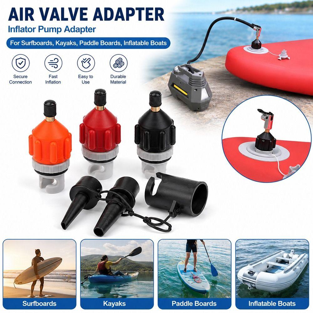1Set Leak Resistant Inflatable Pump Adapter  for SUP Board Kayak Paddle Boat Inflatable Boat