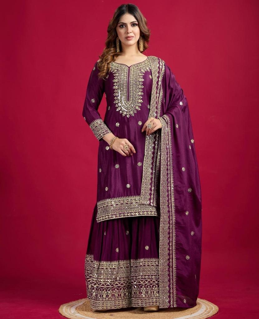 Bollywood Pakistani Sharara Salwar Suit Dress Women Indian Designer Salwar Kameez Set