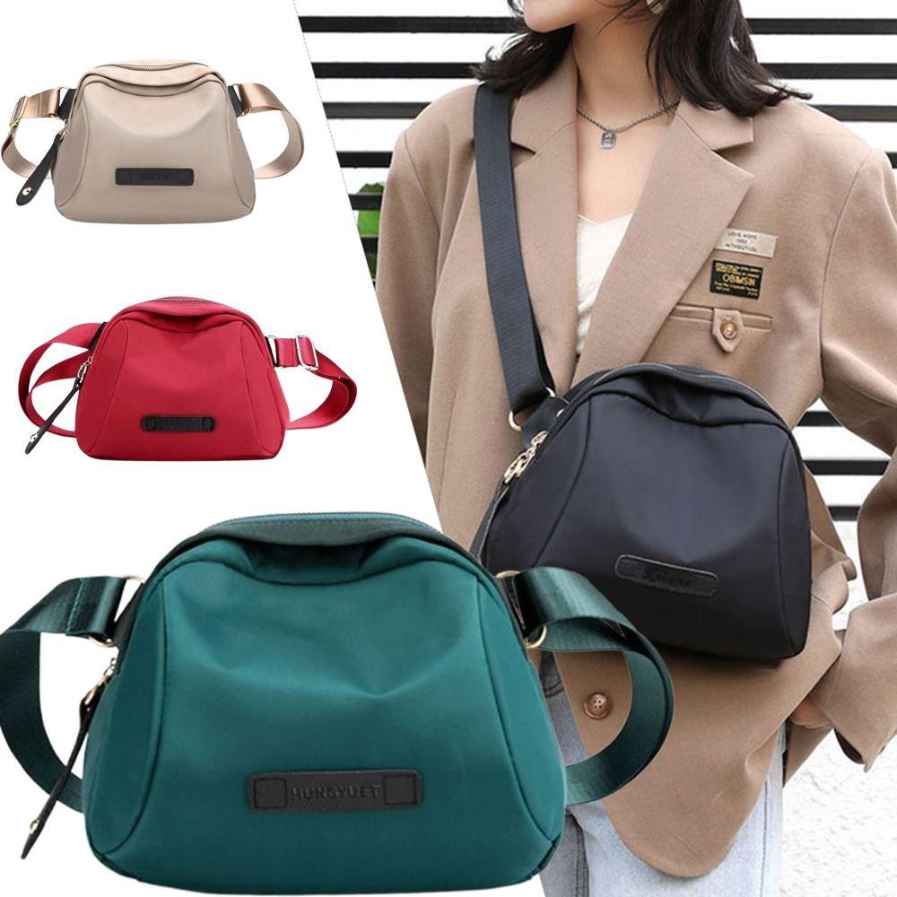 Waterproof Nylon Shoulder Bag Large Capacity Fancy Pack All Match Shell Crossbody Bag  Student