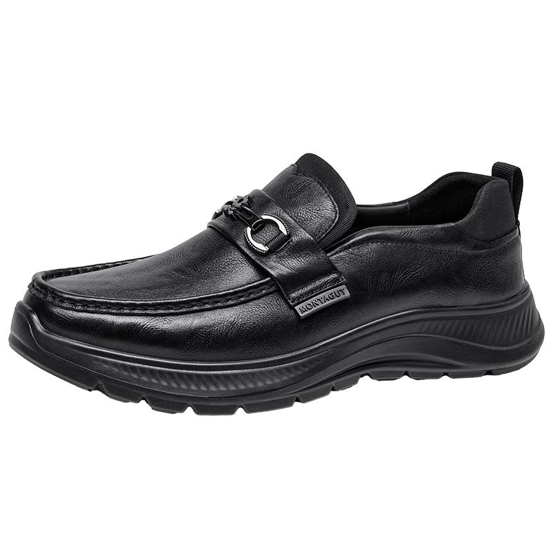 MONTAGUT Men s Premium Cowhide Slip-On Loafers EU 42