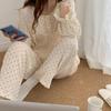Pijama para Mujer Traje de Ropa para el Hogar Versión de Primavera y Otoño de Pantalones Largos de Manga Larga Sección Fina Traje de Ropa para el Hogar Holgado