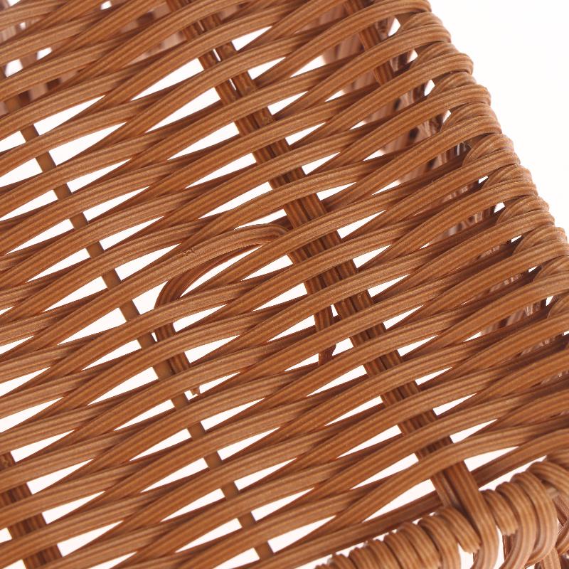Imitation Rattan Wicker Basket Fruit Tea Snack Bread Basket Cosmetic Square Storage Box Household Kitchen Supplies