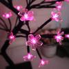 18-Inch LED Cherry Blossom Bonsai Tree Lamp with 28 Pink LEDs | Adjustable Silicone Branches | Corded Electric Night Light for Room, Home & Gift Décor