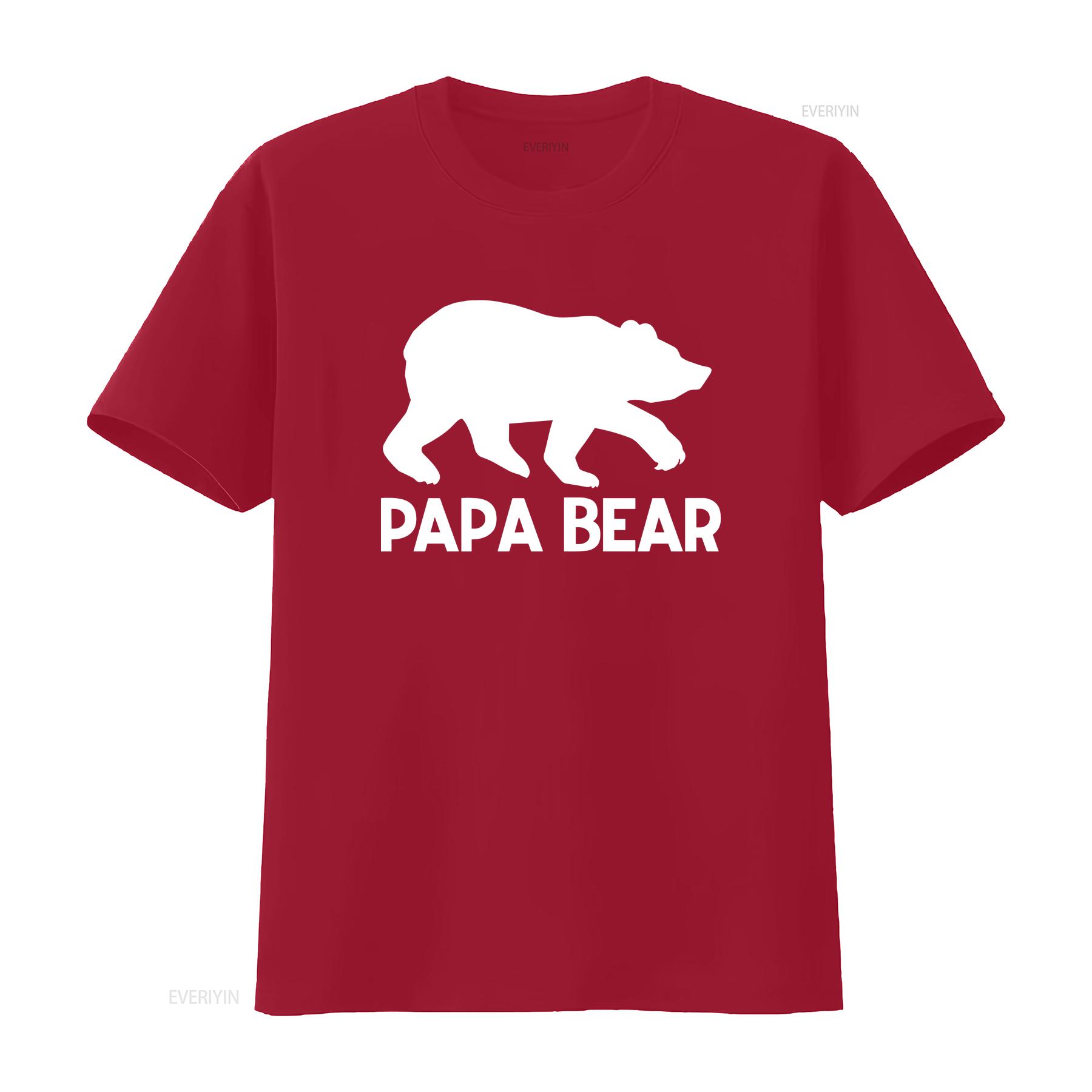 

Mens Papa Bear T Shirt Funny Dad Grandpa Fathers Day to Be Cotton Item 1923 vintage Washed Soft streetwear graphic Stretched S