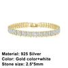 New 925 Sterling Silver Cubic Zirconia Square Rose Gold Bracelet Luxury Fashion Lady Exquisite Engagement Wedding Jewelry Gift