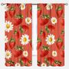 YCness Vintage Lemon Kitchen Curtains, Watercolor Floral Fruit Colorful Spring Nature Yellow Plants Retro Window Treatments for