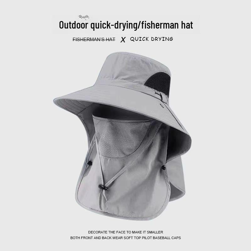 

Мужская универсальная рыболовная шляпа с защитой от ультрафиолета, с защитой лица и шеи для летнего солнца на открытом воздухе