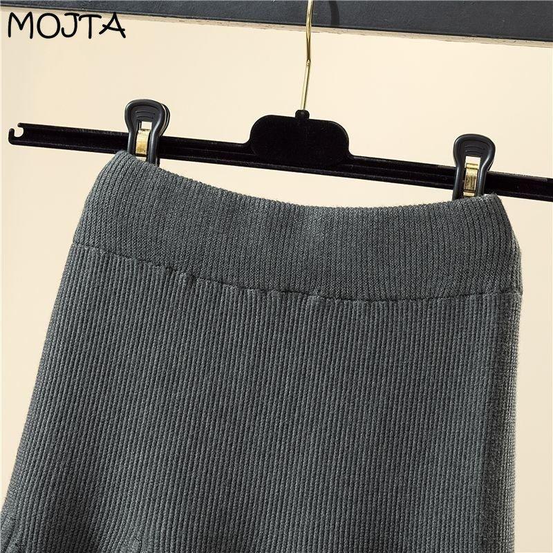 Женская элегантная повседневная уличная офисная юбка с высокой талией — фото 17