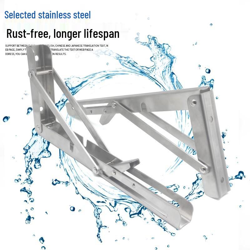 

Stainless Steel Triangle Folding Shelf Bracket for Wall Storage Regular 8-inch 19cm White (1 pc)