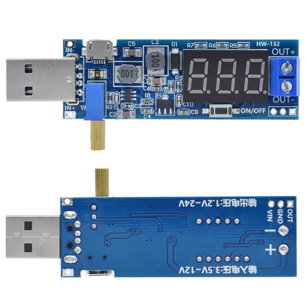 DC-DC Einstellbarer Aufwärts-Abwärts-Wandler USB Stromversorgungsmodul 5V auf 3,3V 9V 12V 24V Aufwärts-Abwärts-Wandler