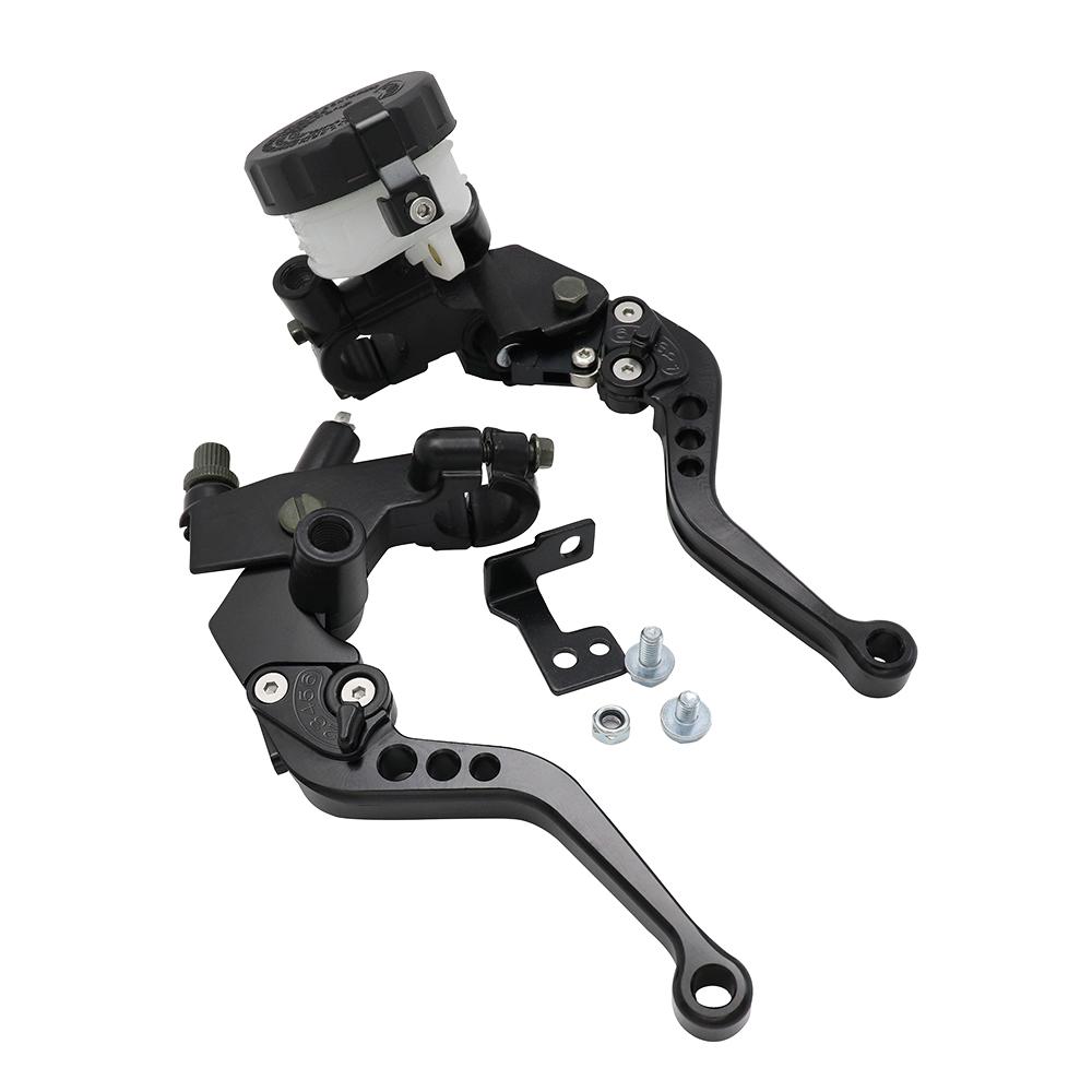 CVO Universal 7/8" 22mm Motorcycle Clutch Brake Master Cylinder Reservoir Levers Kit Fluid Reservoir