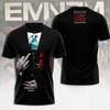 Round Neck 3D Rapper Eminem Printed T-shirts Casual Short Sleeved Men's T-shirts - Soft Medium Stretch Polyester Fabric Summer Relaxed Fit Clothing