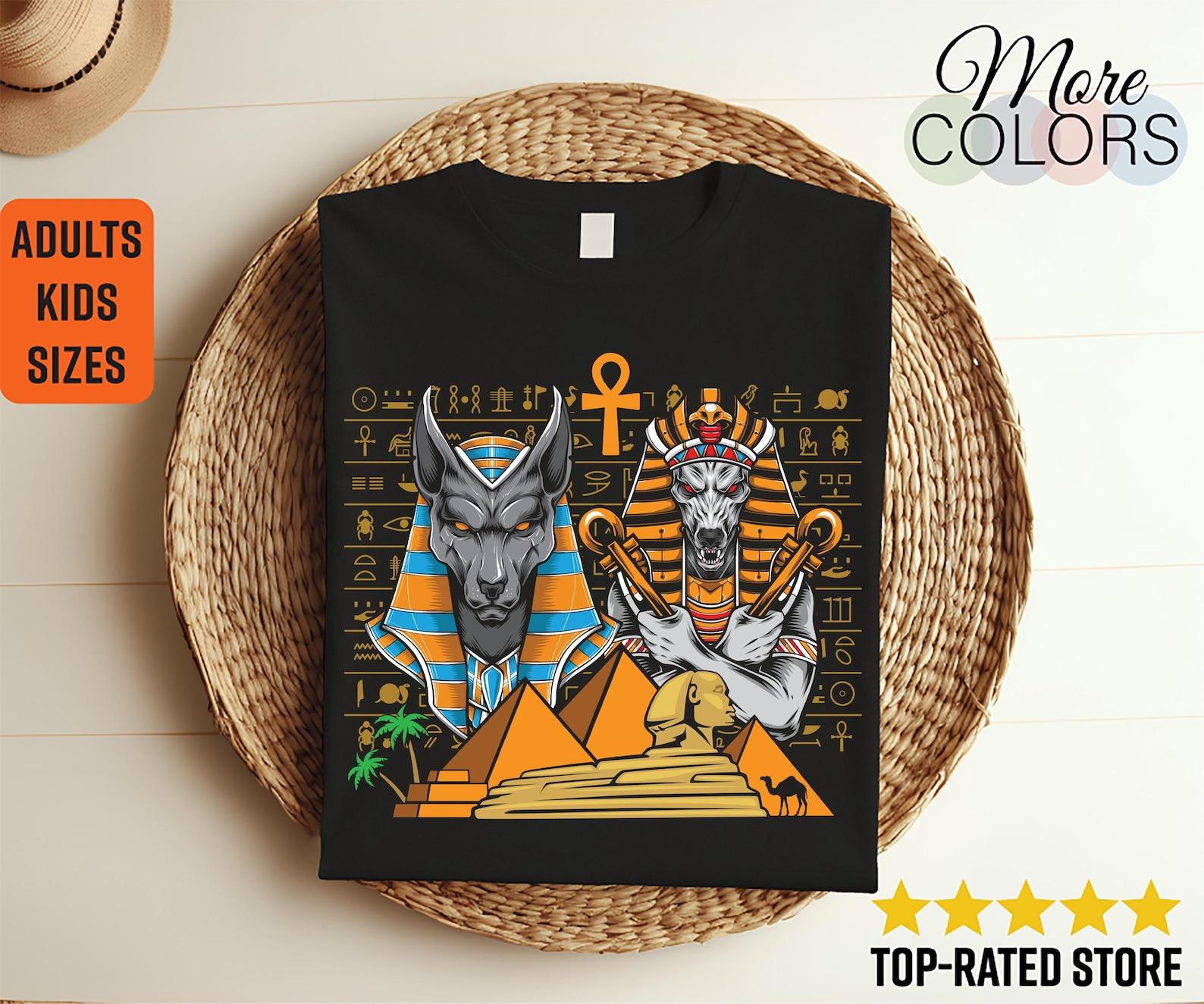 Ancient Egypt Mythology Gods Egyptian Culture Pharaohs Mask Pyramid T-Shirt, Egyptologist Archaeology Present, Hieroglyphics History Gift, 120