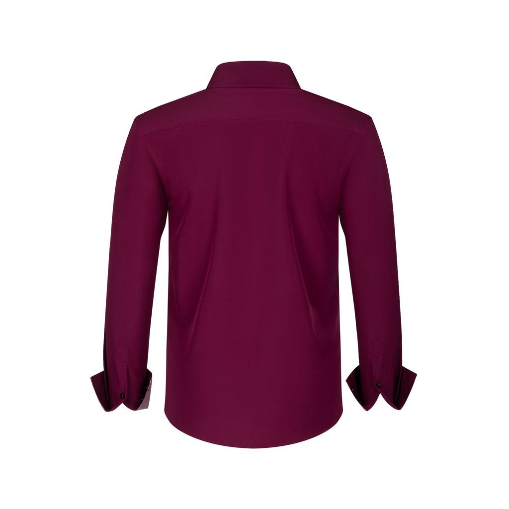 Men's Fashion Spring and Summer Top Patchwork T-shirt Long Sleeve Turn Down Collar Shirt