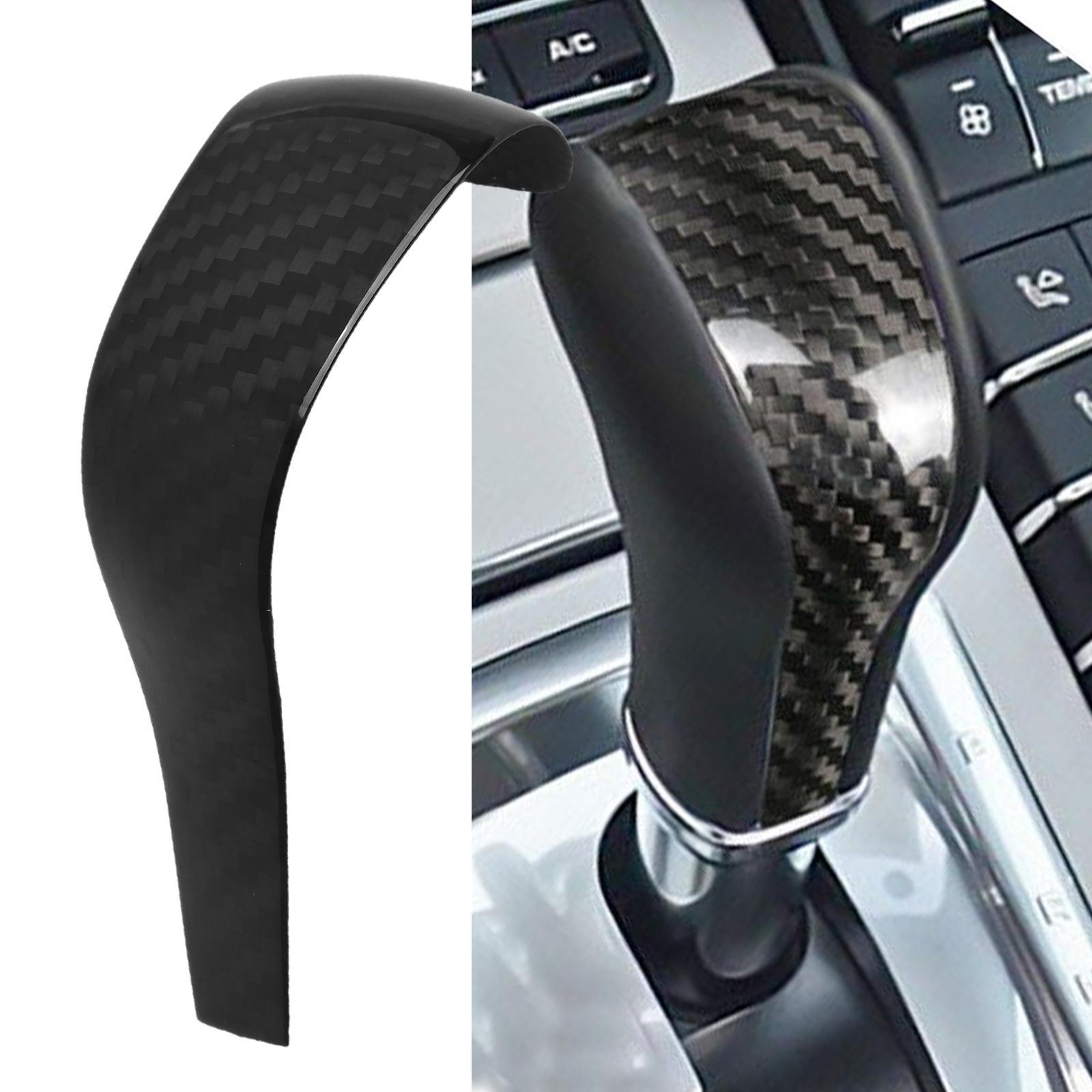 Black Carbon Fiber Gear Shift Dirt-resistant Scratch-resistant 3K Real Carbon Fiber Aggressive Car Look Sport Decoration China Mainland