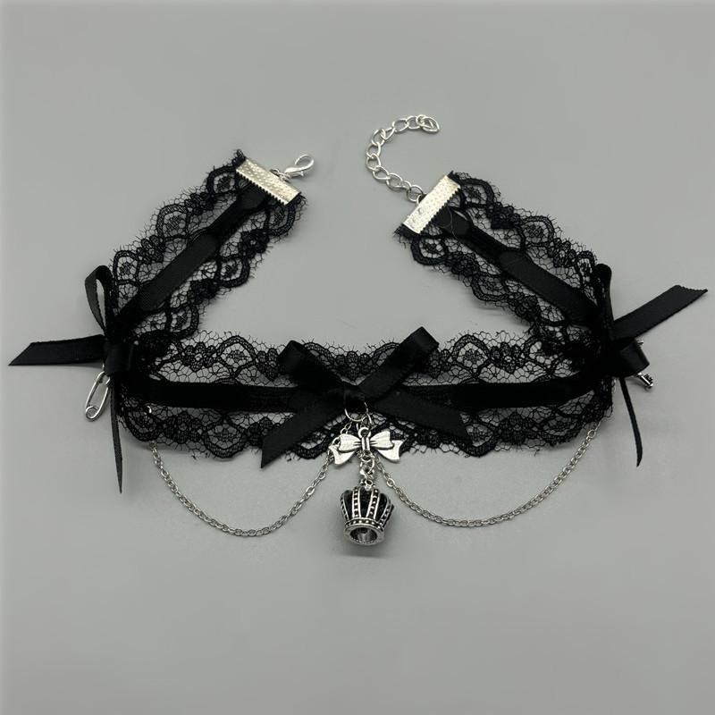 Vintage Romantic Lace Necklaces Women Delicate Pentagram Choker Sexy Charming Party Prom Wedding Daily Wear Jewelry Accessories