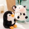 Cute Cartoon Panda Plush Toy Pendant Keychain Kawaii Stuffed Animals Keychain Novelty Backpack Decoration Accessories Gifts