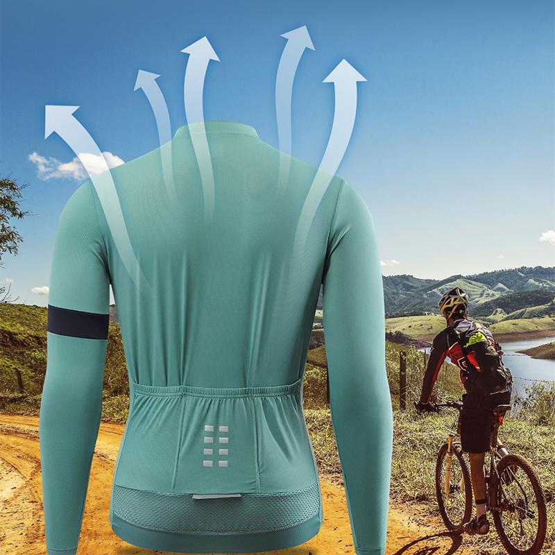 Maglia Manica Lunga INBIKE Completo Ciclismo Invernale INBIKE Uomo - Maglia E Pantaloni MTB Con Gel 3D Maglia Bici Uomo