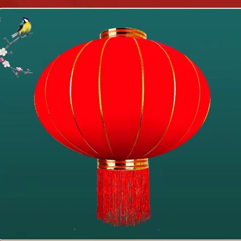 Chinese New Year Flocked Red Lantern