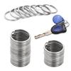 100/20Pcs DIY Polished Silver Keyring Stainless Steel Hole Round Key Ring Chain Rhodium Plated Round Split Keychain Wholesale