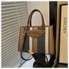 Fashion stripes, new trend contrasting colors, large-capacity tote women, one shoulder hand carrying crossbody commuter big bag women