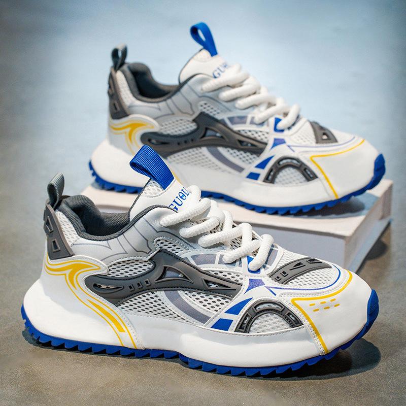 Fashion Men's Casual Sport Shoes Comfortable Mesh Breathable Fashion Sneakers 2025 Autumn New Thick Bottom Fashion Vulcanized Shoes