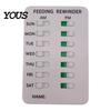Refrigerator Medicine Tracker Feeding Reminder, Medication & Reading Board, Reusable Schedule Card with Green Family Organizer Slider