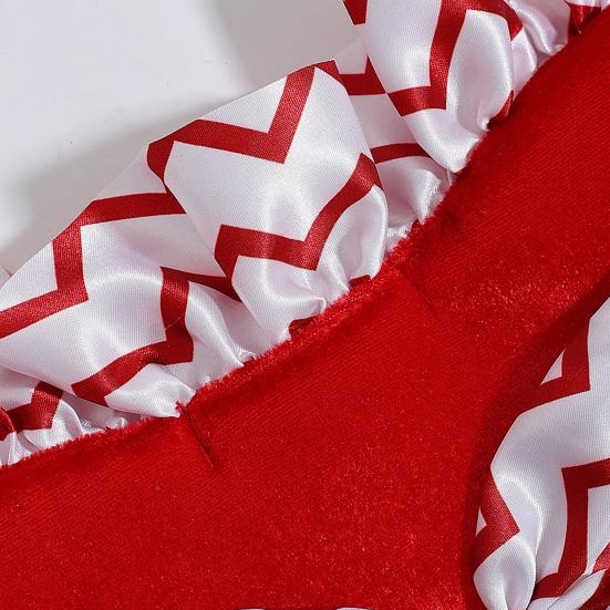 Valentine's Day Porch Goose Outfit Heart Shaped Ruffled Costume Bow Hat Lawn Goose Apparel Fits 23 Inch Goose Statue for Garden Patio Decor