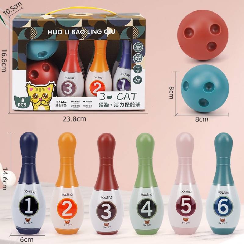 

Children Bowling Ball Toy Set Indoor Outdoor Activity Interactive Fun Sport Game MediumBowlingBall