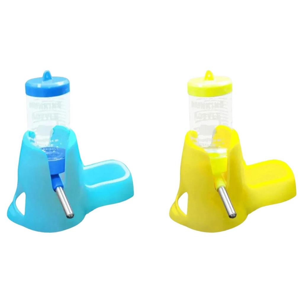 Blue Hamster Water Bottle 80ml Durable PP Material Auto Bottle Holder Feeder for Small Pet Supplies