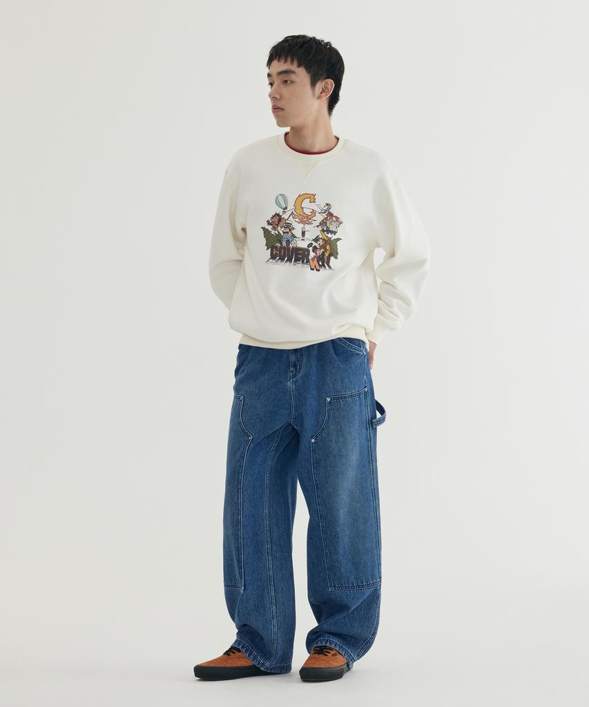 COVERNAT Circus Graphic Sweatshirt Off White