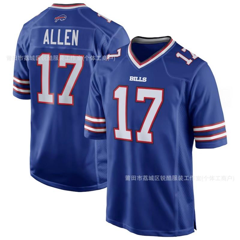 Buffalo Bills NFL Football Jersey Men Women Adult Unisex Pullover Top With Allen 17 Hamlin 3 Number