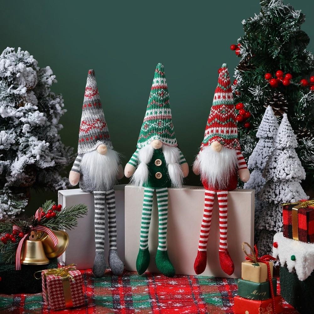 Knitted Design Knitted Gnome Doll Faceless Style Christmas Gnome Decor  New Year Celebration