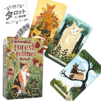 Verzauberter Wald-Felines Tarot-Reading Japanisches Handbuch Authentisch 78 Tarotkarten Tarot, Anleitung, Enthalten, Tarot,