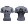 Maglietta a compressione da uomo a maniche corte T-shirt casual ad asciugatura rapida traspirante Top fitness T-shirt sportiva estiva da uomo